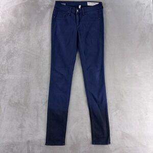 Rag & Bone Ombre Jeans‎ Womens Size 26x31 Navy Stretch Skinny Denim Chic